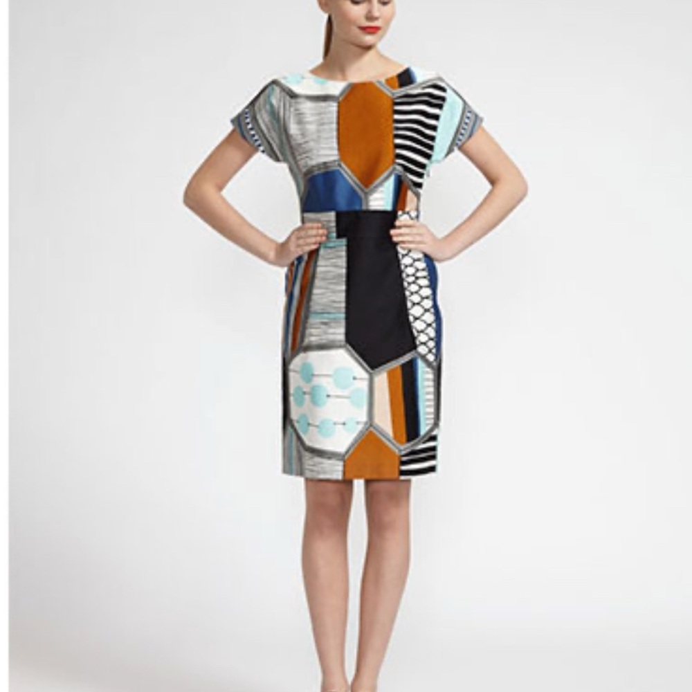 Marimekko Geometric Print Dress FR34 US2